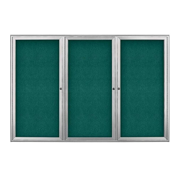 Sliding Door Indoor Enclosed Corkboard, 9